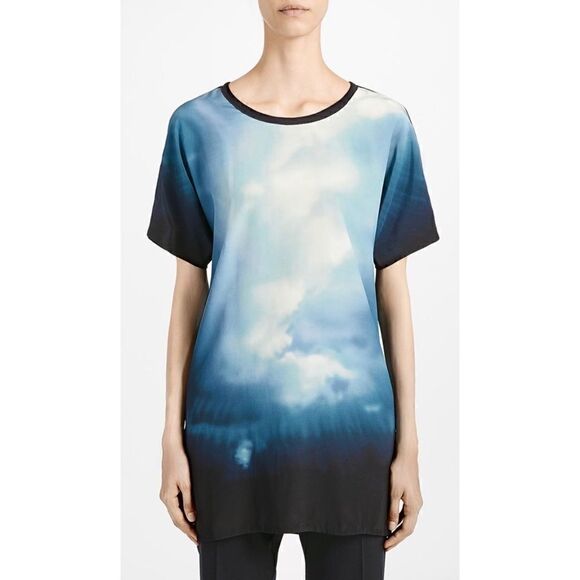 JOSEPH Silk Ciel Print Tunic Size S - Picture 1 of 7